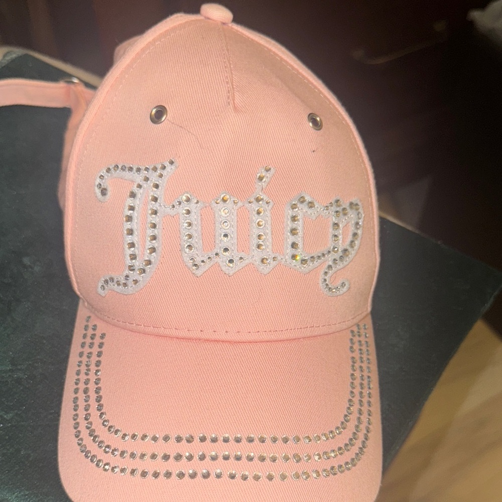 Juicy Couture Pink Rhinestone Embellished Hat - Picture 6 of 9